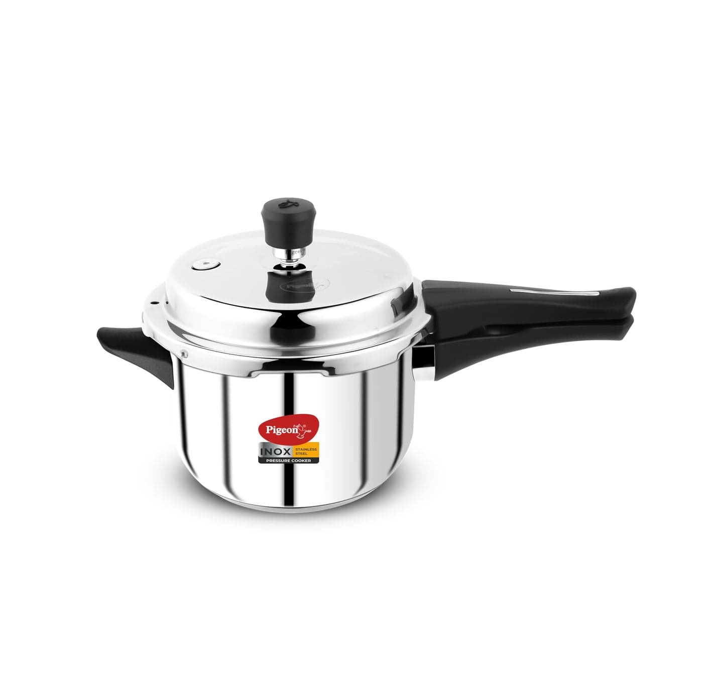 Pigeon Pressure Cooker 3 Quart Inox Stainless Steel Outer Lid Induction Base Cook delicious food in less time soups rice legumes and more 3 Liter