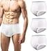 Carer Mens Incontinence Underwear Washable 3 Pack Cotton Reusable Incontinence Boxers Briefs for Men Built in Cotton Pad for Bladder Leakage 150ML Large