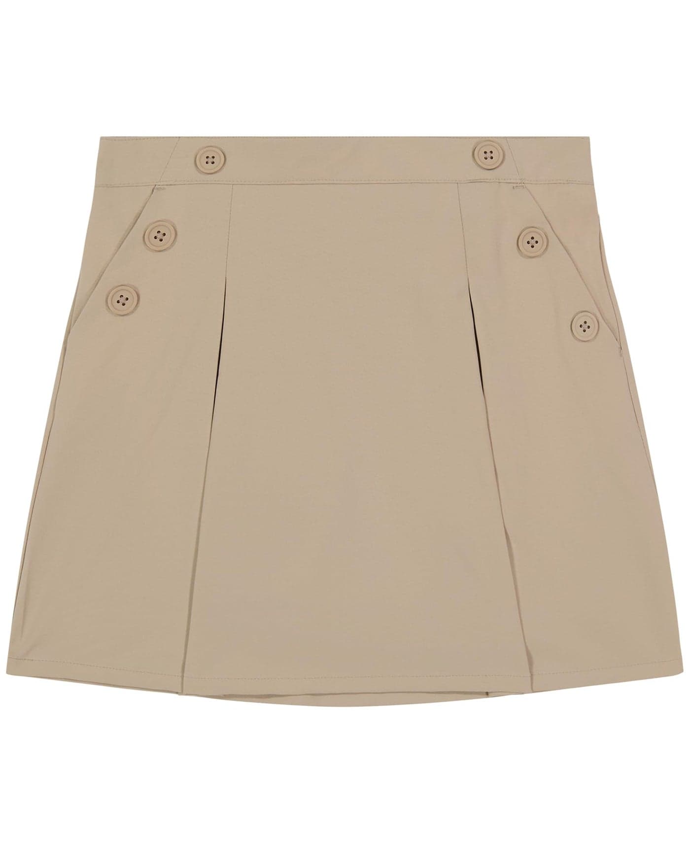Nautica Big Girls' School Uniform Stretch Poplin Scooter, Khaki, 10
