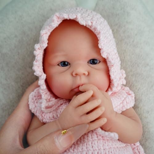 MYREBABY 12 Micro Preemie Full Body Silicone Baby Doll Girl Carina Lifelike Reborn Doll Surprice Children AntiStressA