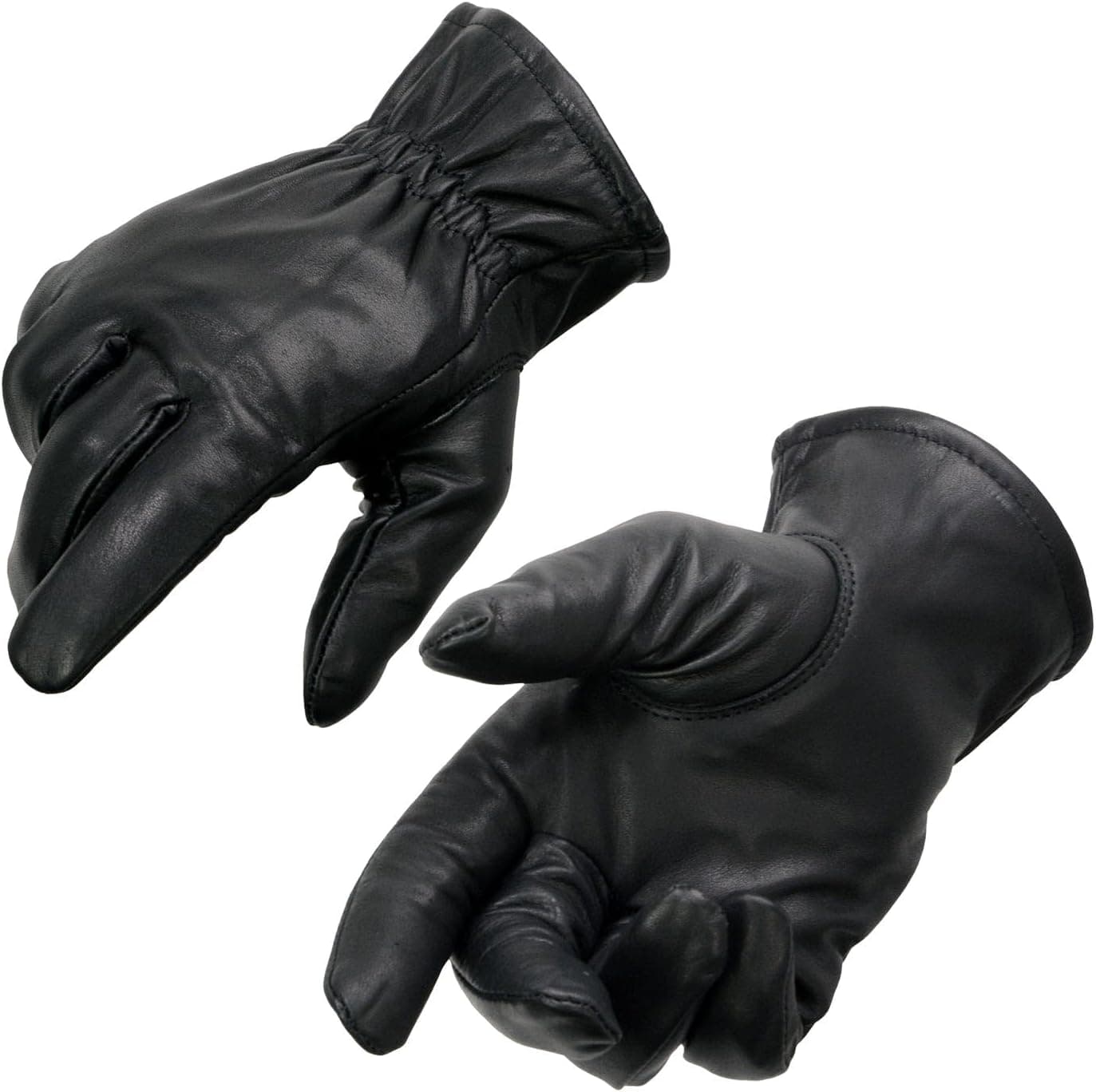 Milwaukee Leather Men's Premium Leather Thermal Lined Gloves with Cinch Wrist - Black, Large