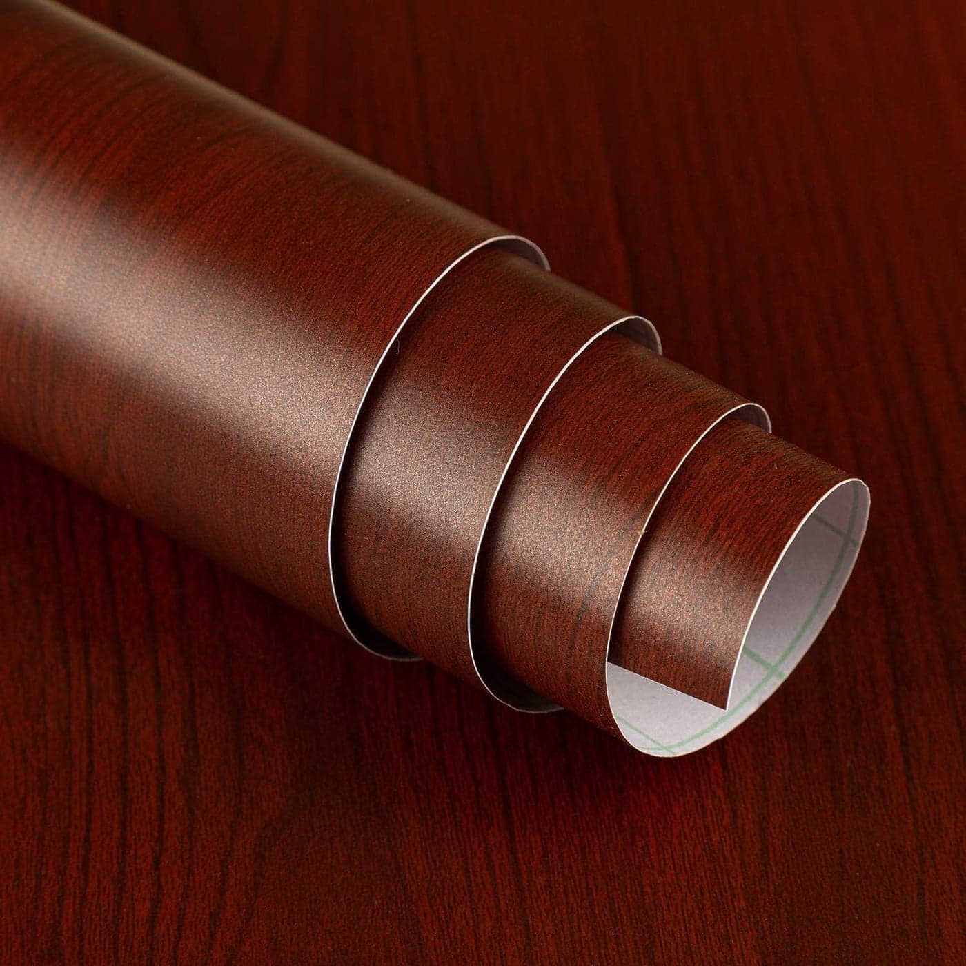 JSEVEM 16118 Cherry Wood Wallpaper Peel and Stick Red Brown Wood Grain Contact Paper Waterproof Mahogany Wood Wallpaper Adhesive Vinyl Wrap Furniture Stickers for Kitchen Cabinets Table Countertops