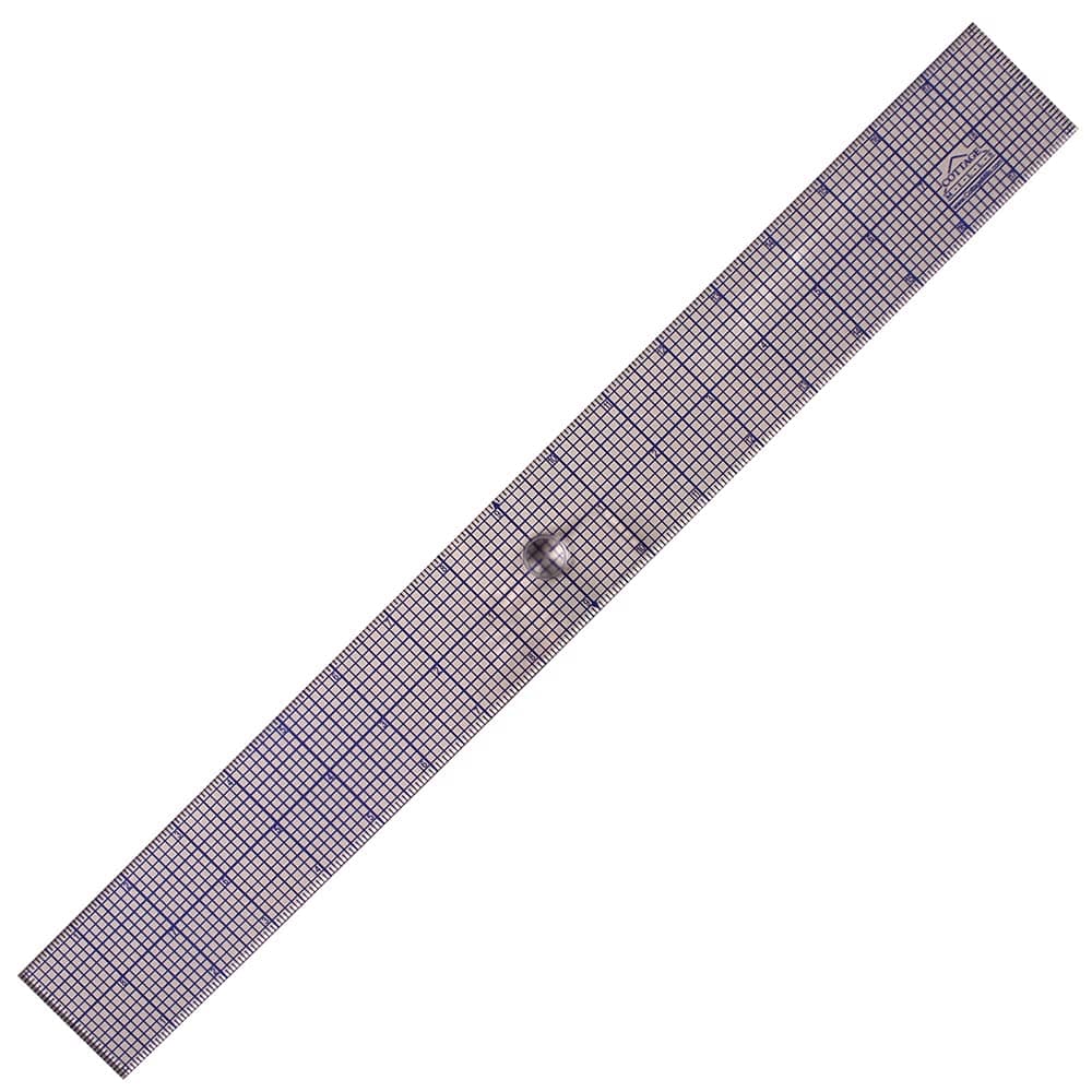 Cottage Mills 2 x 18 Design Ruler with Easy Grip Knob Made of Thick 18 Acrylic Use with Rotary Cutters and Razor Knives Great for Designing Layout Quilting Sewing Drafting Made in USA
