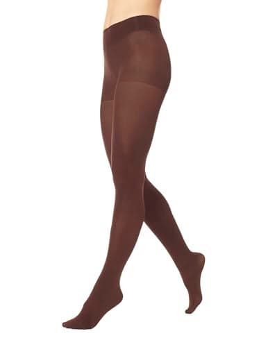 Hue Women's Super Opaque Tights with Control Top, Espresso, 3