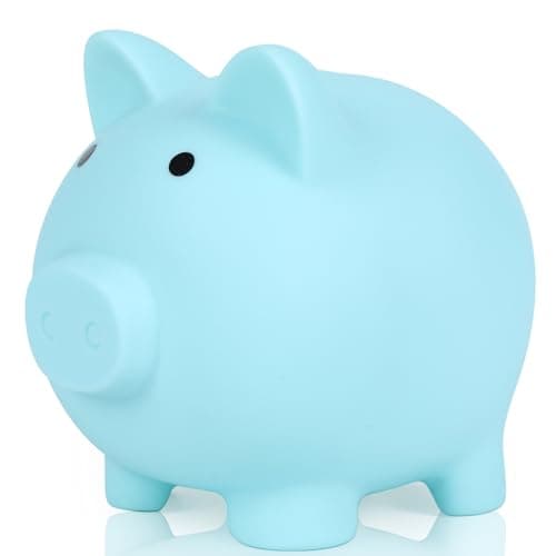 HW Mini Piggy Bank Plastic Coin Bank Unbreakable Money Banks Cute Piggy Banks Best Birthday Gifts Home DecorationBlue