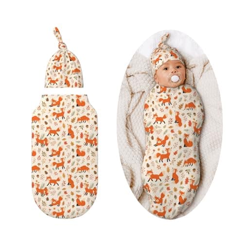 Fox Swaddle Blankets Soft Receiving Blanket Baby Swaddle Wrap for Baby Girls Boys
