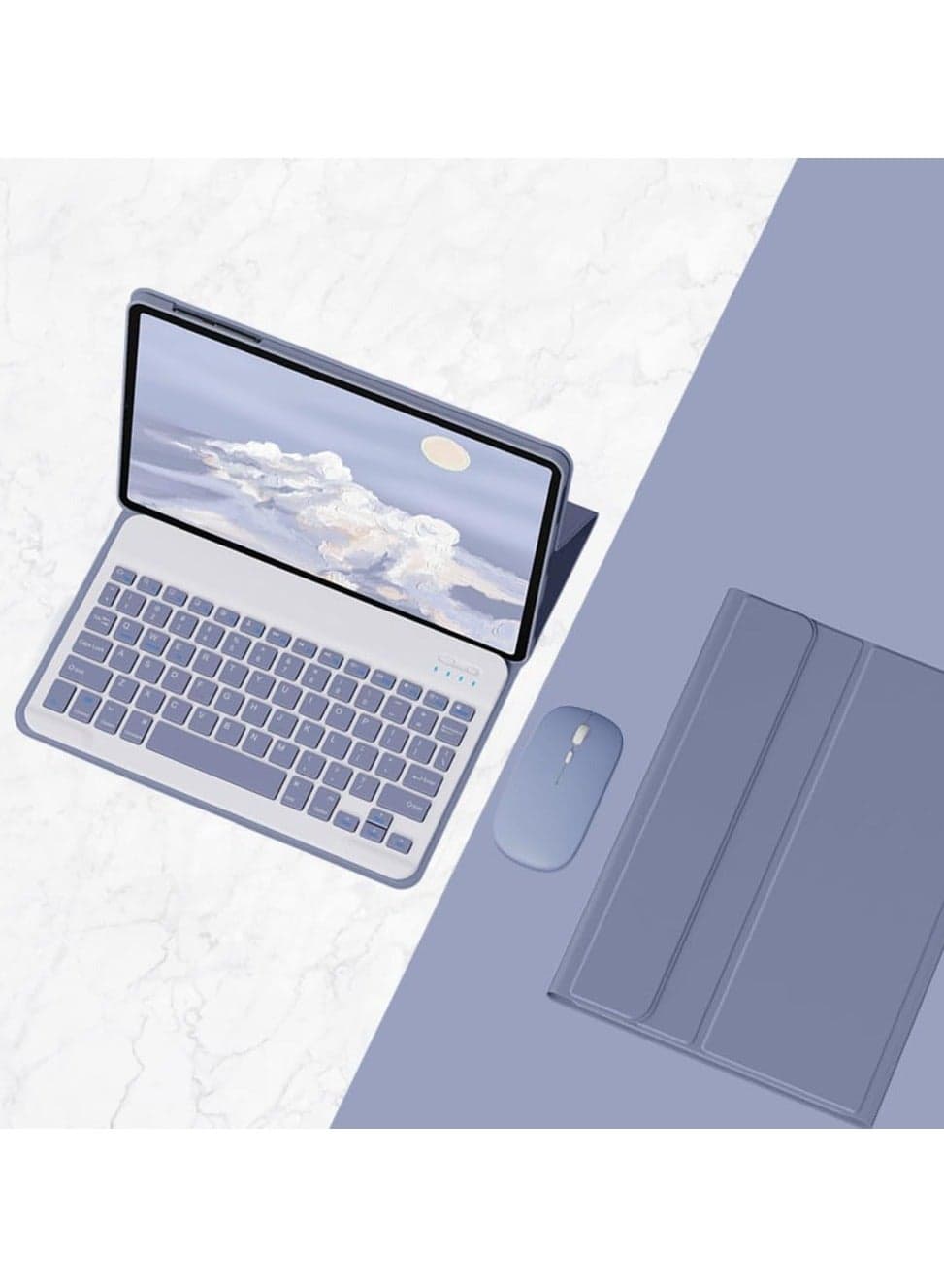 Arabic and English Keyboard Case Compatible with Honor Pad X8 10.1 inch, Slim Protective Case with Detachable Wireless Bluetooth Keyboard u0026 Mouse