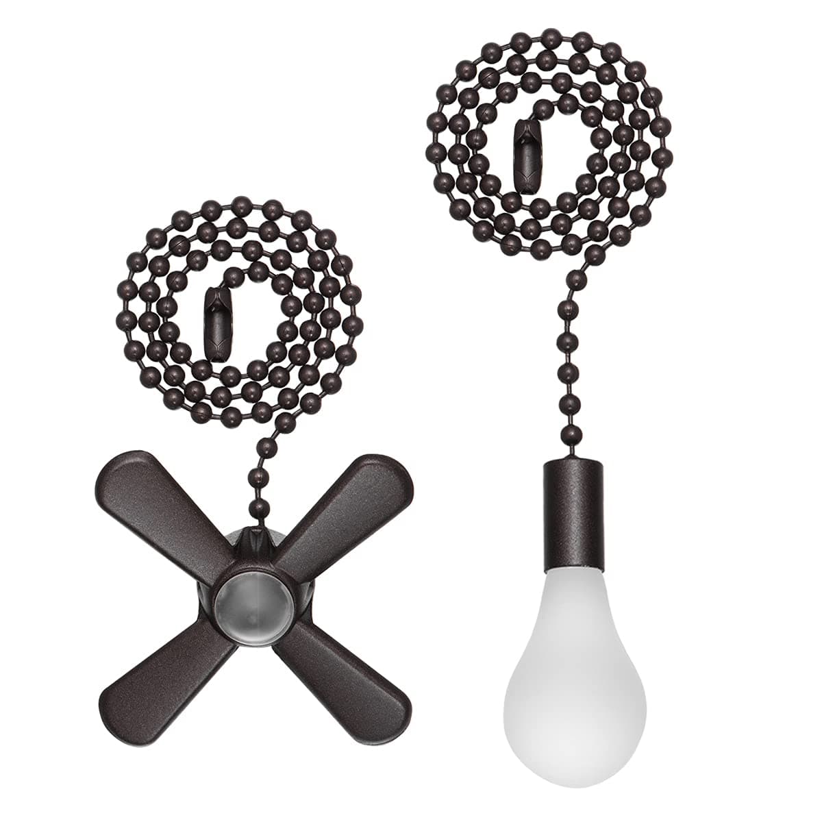SmoTecQ Ceiling Fan Pull Chain Extender with Decorative Frosted Glass Bulb and Fan Cord Fit All Standard 3mm Diameter Ceiling Fans and Light Fixtures Factory Pull ORB