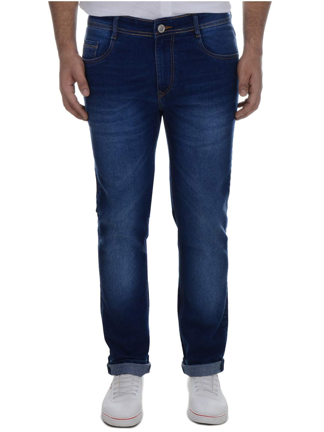 Ben Martin Men's Regular Fit Mid Rise Stylish Stretchable 30 Size Dark Blue Casusal Denim Jeans Pant, JJ3-9