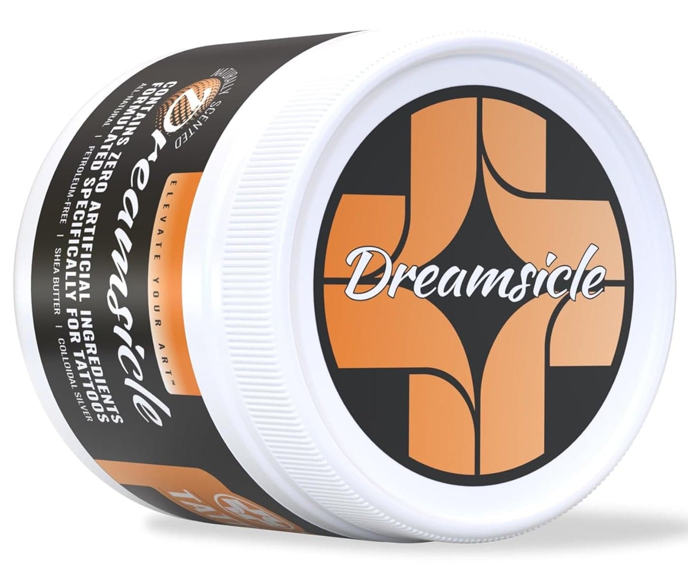 Saniderm Tattoo Glide (4 oz) – Dreamsicle, Naturally Scented with Orange and Vanilla Essential Oils, Made with Premium Ingredients – Use During and After the Tattoo Process – Soft, Whipped Texture