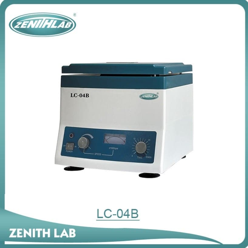 Zenithlab LC 04B 80-2B Low Speed Laboratory Centrifuge 4000 RPM 2325 xg Benchtop Centrifuge 20ml x 12 Timer 0 to 30 Min