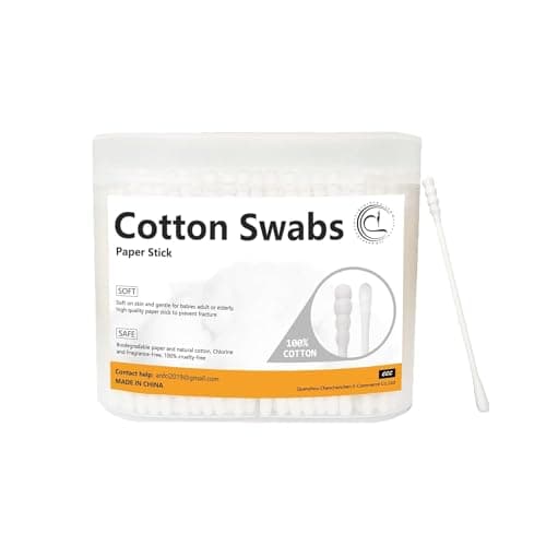 2000pcs Tiny Cotton Buds, with Round & Spiral, Suitable for Baby Ear Nose Clean,Cosmetics,Personal Hygiene