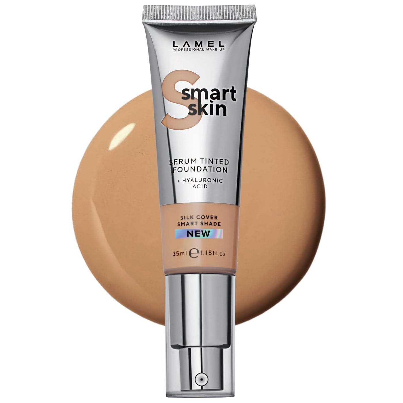 Lamel Smart Skin Serum Tinted Foundation 406 Medium Beige Smoothens skin Weightless texture Blurs pores Allday wear 35ml