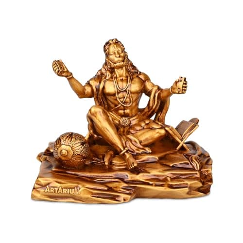 Artarium Bhaktimay Hanuman ji Murti Bajrangbali Idol for Home Decor Gift Article Decorative Showpiece (Bhaktimay Hanuman Antique)