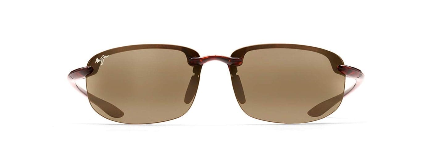 Maui Jim Men's and Women's Hookipa Polarized Rimless Reading Sunglasses, Tortoise/HCL® Bronze, Large, +2
