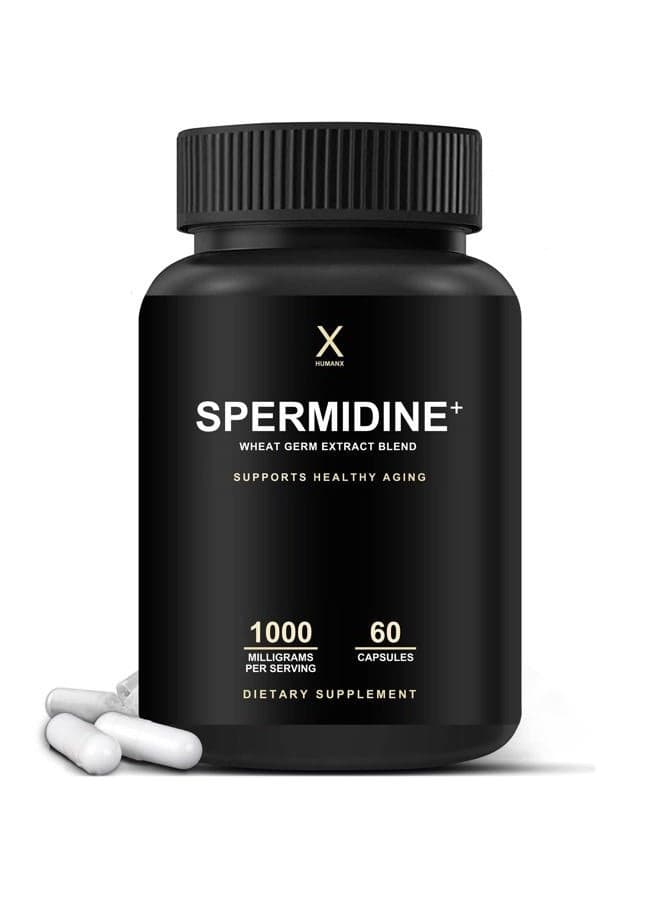 Spermidine+ (USA Third Party Tested) - Spermidine-Rich Wheat Germ Extract & Zinc to Activate Cellular Renewal - Non-GMO, Spermidine Capsules - Supports Healthy Aging - Spermidine Supplement