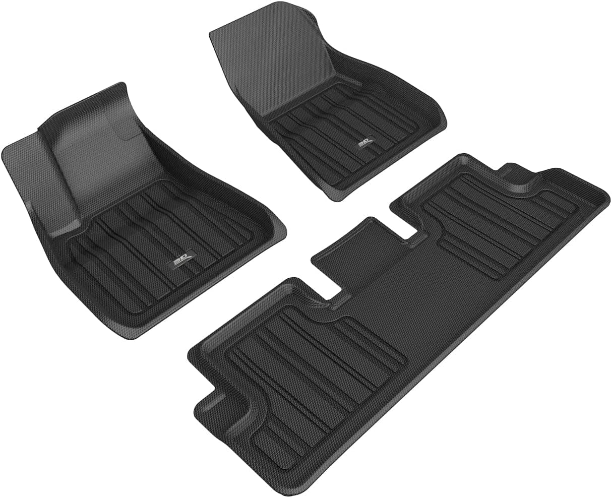 3D MAXpider Custom Fit Elitect Floor Mat Set for Tesla Model 3 (2020-2023) - Black