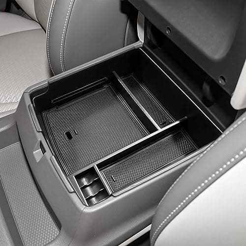 HGWEI Center Console Organizer Compatible with Kia Carnival KA4 MPV 2022 2023 2024 2025 2026 Accessories Armrest Storage Box Secondary Insert Tray Coin Holder Black