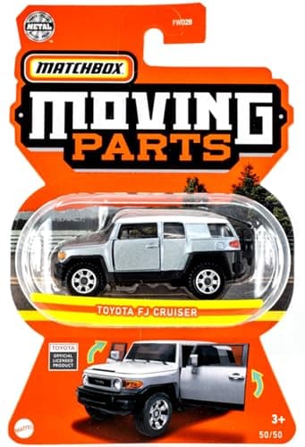 Matchbox 2022 Silver Toyota FJ Cruiser Moving Parts 164 Scale Collectible Die Cast Metal Toy Car Model 50