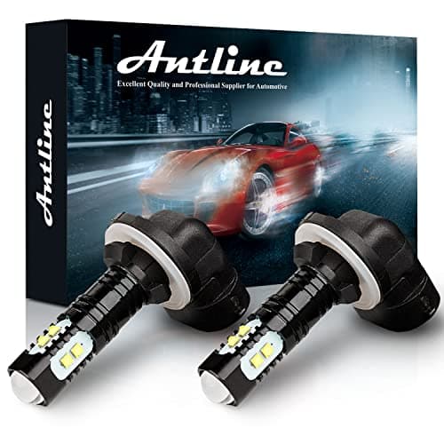 Antline Extremely Bright 50W High Power 881 889 886 894 896 LED Fog Light Bulbs Xenon White for DRL or Fog Lights (Packs of 2)