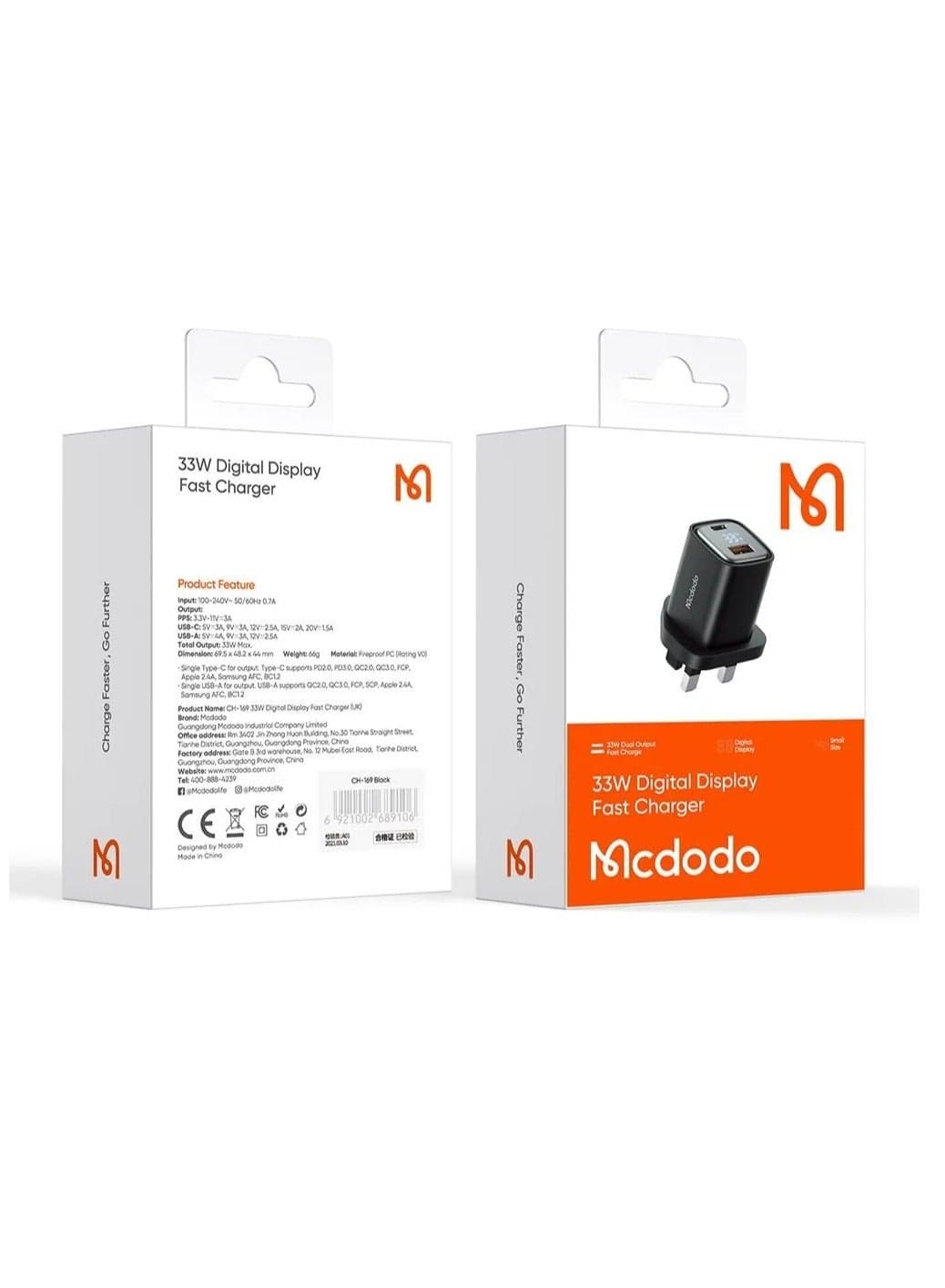 MCDODO CH-1691 33W Digital Display Fast Charger