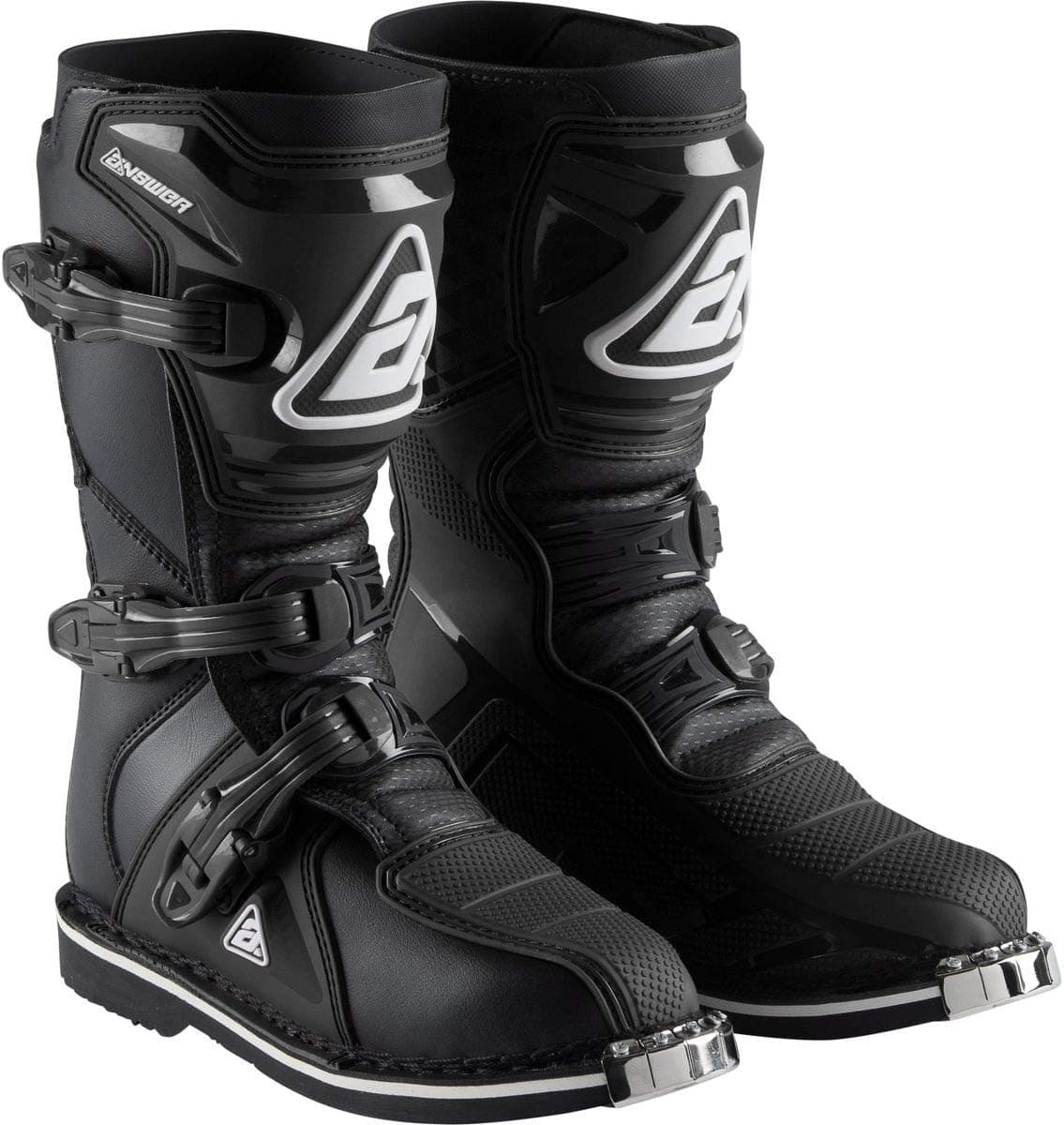 Answer Racing AR1 Youth Motocross Boots - Black, Size 3