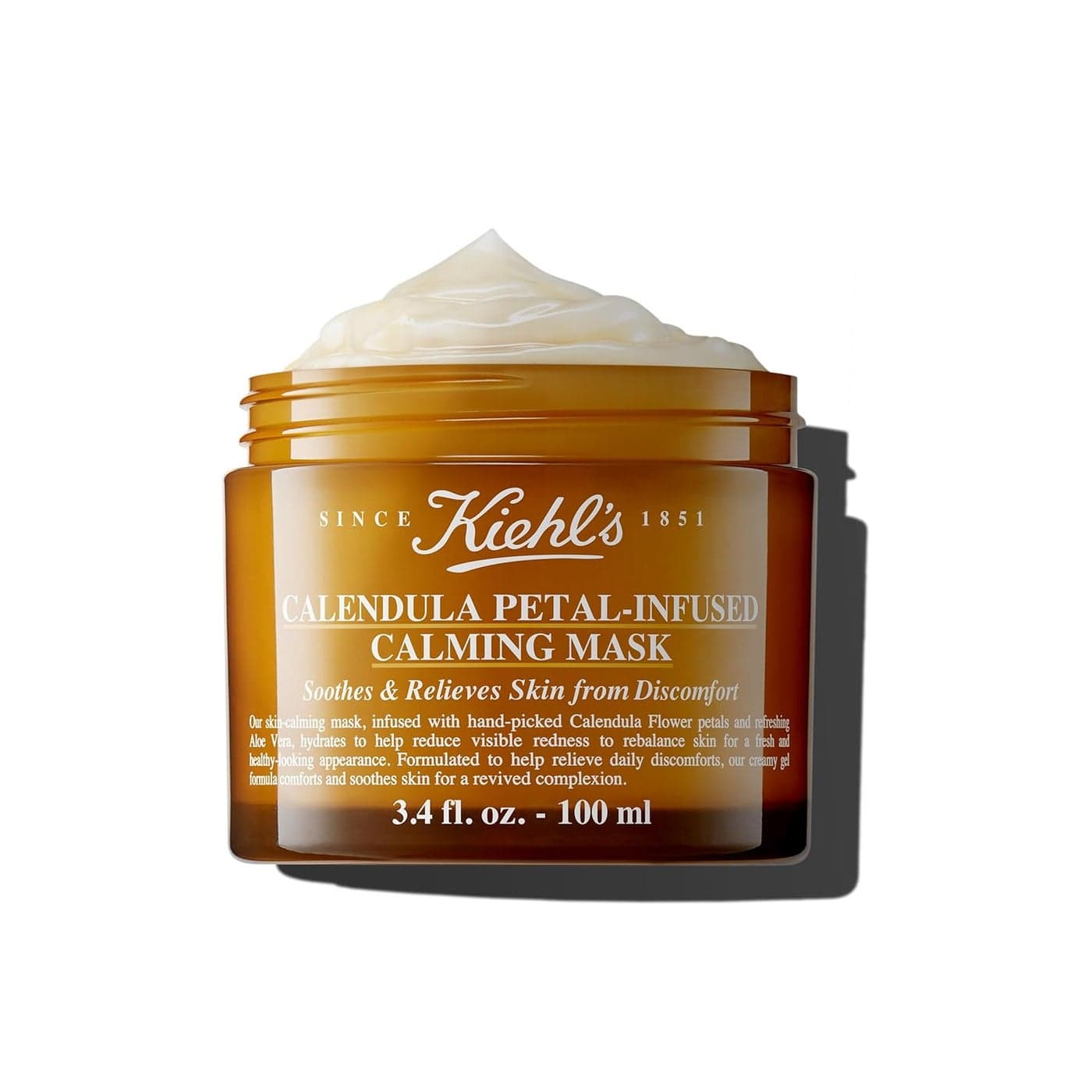 Kiehls Calendula Petal Infused Calming Mask Hydrating Soothing Gel Face Mask for All Skin Types Refreshes Dry Skin with Calendula Aloe Vera Parabenfree Fragrancefree