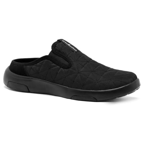 Men's Orthopedic Slip-On Loafers Walking Shoes: Arch Support Casual Neuropathy Walking Shoes for Flat Feet, Breathable Suede Slip On Loafers for Cushion Black Size 9