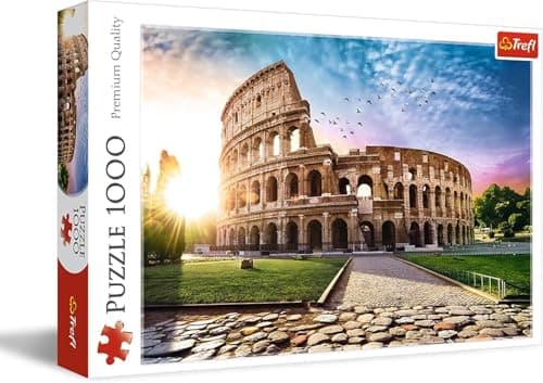 Trefl SunDrenched Colosseum 1000 Piece Jigsaw Puzzle Red 27x19 Print DIY Puzzle Creative Fun Classic Jigsaw for Adults and Children from 14 Years Old