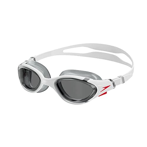 Speedo Biofuse.2.0 Unisex Adult Silicone Swimming Goggles, White, One Size White