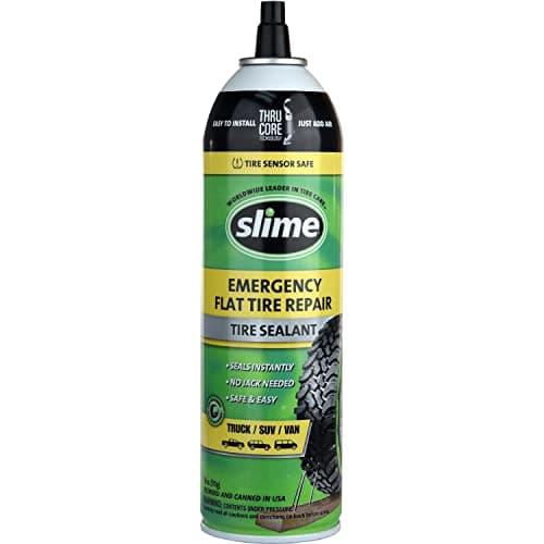 Slime 60187 Flat Tire Puncture Repair Sealant, Emergency Repair for Highway Vehicles, Suitable for Cars/Trailers, Non-Toxic, eco-Friendly, 18oz