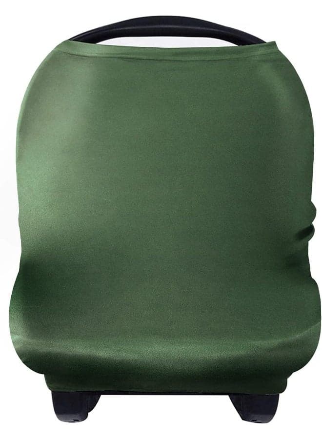 Yoofoss Nursing Cover Breastfeeding Scarf - Baby Car Seat Covers, Infant Stroller Cover for Girls and Boys (Dark Green)