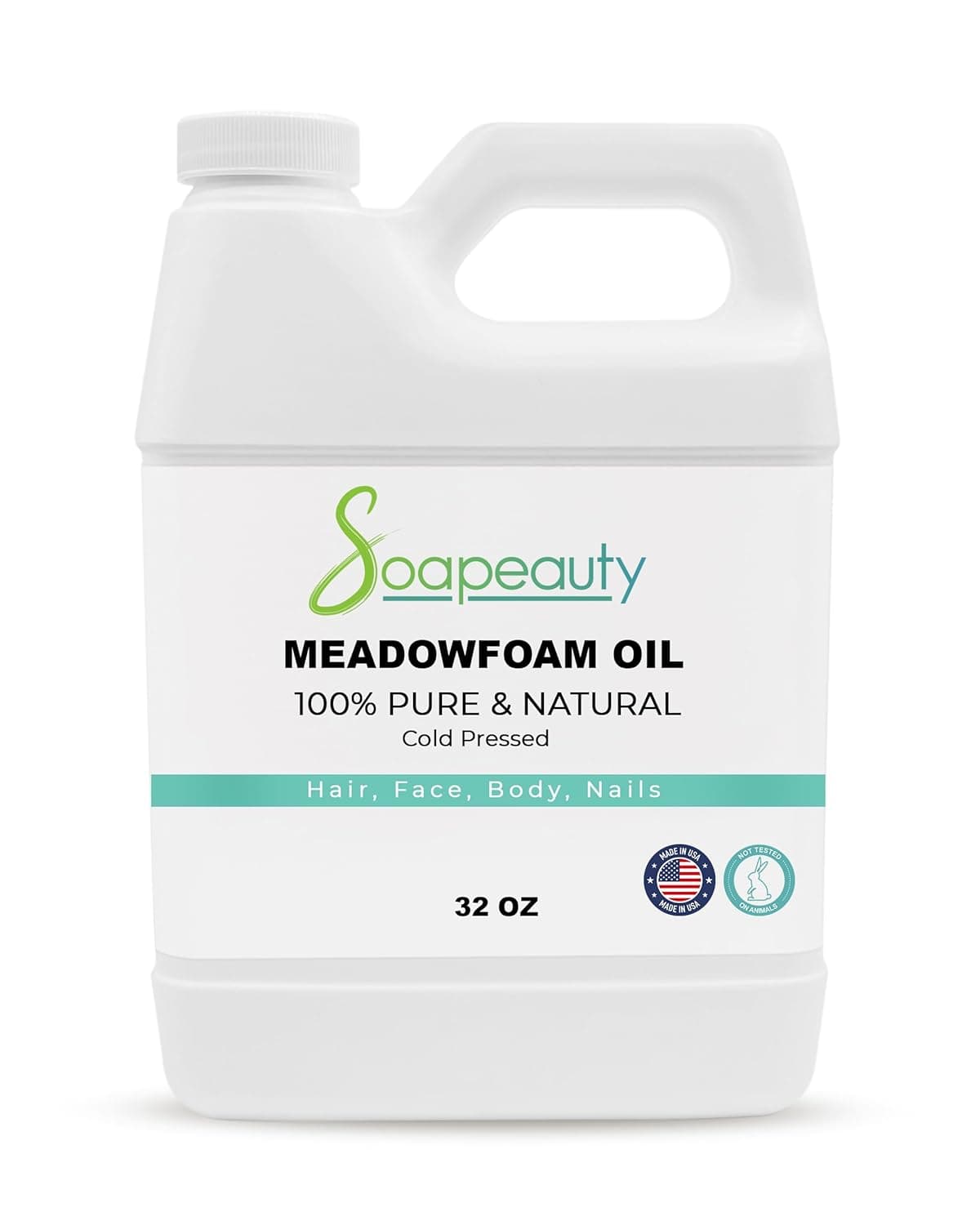 Soapeauty MEADOWFOAM SEED OIL Cold Pressed Unrefined 100 Pure Natural Meadowfoam Seed Oil for Face Hair Moisturizer for Skin Promotes Hair Growth Balms 32 OZ