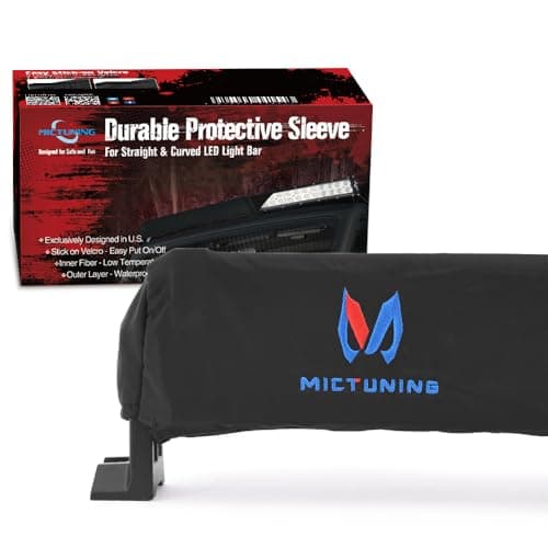 MICTUNING 32 inches Universal Straight and Curved LED Light Bar Cover - Water-Resistant, Windproof, Dustproof, Snowproof Scratch-Proof Protective Sleeve