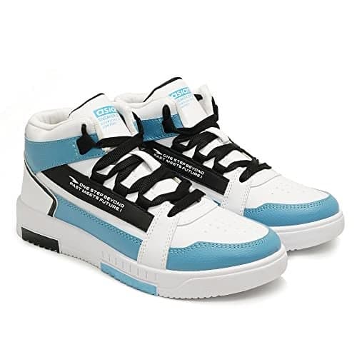 ASIAN Tarzan-02 Casual High Neck Shoes with Lightweight Extra Jump Casual Lace-Up Shoes for Men, Multicolor,UK 8
