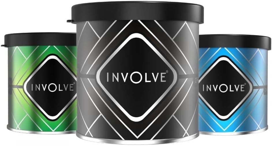Involve Fiber Car Air Freshener Pack of 3 (Black Ice, Ocean, Flora) – Long Lasting Cup Holder Car Air Fresheners, No Spill Car Perfume, Strong Odor Eliminator