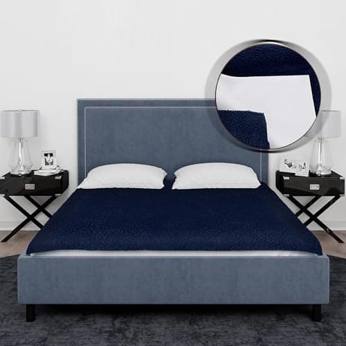 OYO BABY Extra Absorbent Waterproof Baby Dry Sheet (Dark Blue, Double Bed Size (260cm X 200cm))