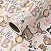 WRAPAHOLIC Kraft Baby Shower Wrapping Paper Roll Mini Roll 17 Inch x 165 Feet Little Woodland Animal Wrapping Paper for Baby Shower Kids Girls Boys Birthday