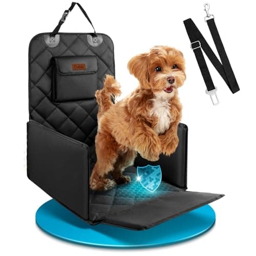 Cokiki Dog Car Seats for Small DogsDetachable Foldable Dog Booster Car Seat Under 28lbs Pet Cat Car Seat Travel Bed with Adjustable Straps and Storage Pockets Black