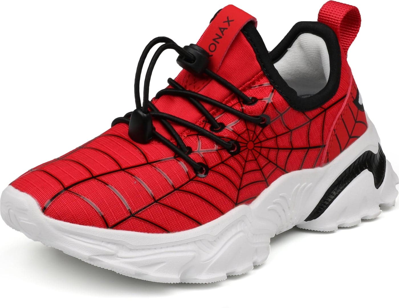 BRONAX Slip On Shoes for Boys Laceless Size 2 Comfortable Light Running Athletic Sports Sneakers for Children Red 34