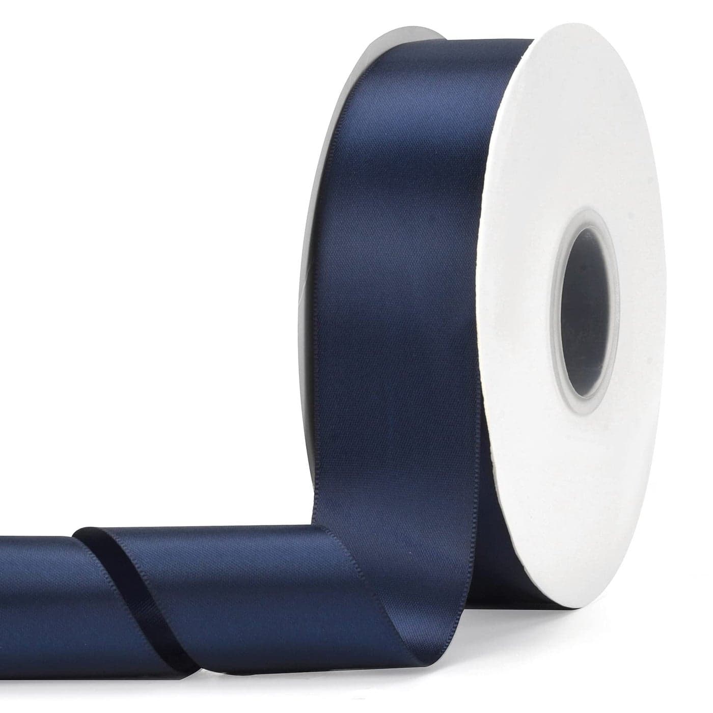 Ewaymado Solid Color Navy Blue Double Faced Satin Ribbon 112 X 50 Yards Fabric Ribbons Perfect for Wedding and Party DecorationGift Wrapping Sewing Crafts