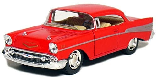 KiNSMART 1957 Chevy Bel Air Coupe 140 Scale 5 Die Cast Metal Classic Toy Car Red