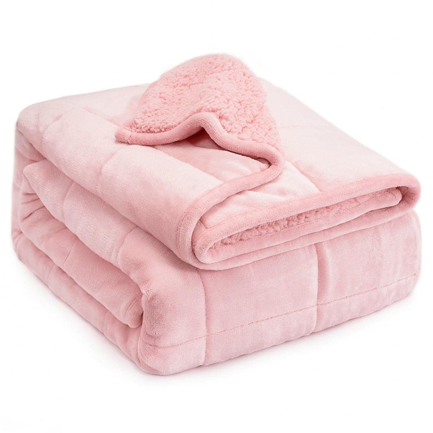 Lofus Weighted Blanket for Adults15 lbs 48 x 72 Throw Heavy Blanket Machine Washable Soft Weighted Blankets for Stress Relief and Sleep PromotionPink