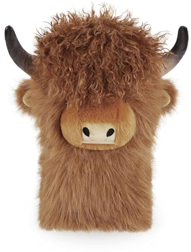 Curlyhaired Highland Cow Driver Headcover Funny Soft Cozy Plush Animal Golf Driver Head Cover Brown