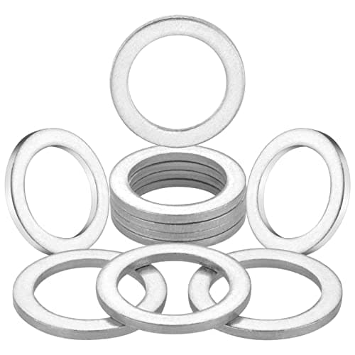 M14 Aluminum Oil Drain Plug Crush Washers Gaskets Fits for Mazda Replacement for The Part 995641400 Used for Oil Change 10 Pack