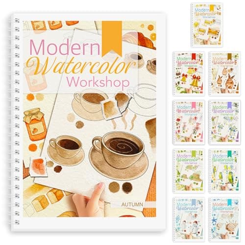 Watercolor Workbook Watercolor Workbook Paint Book Beginner Friendly 12 Different Patterns StressRelieving Art Crafts for Creative Exploration Gift for Women Adults Teens Autumn 1