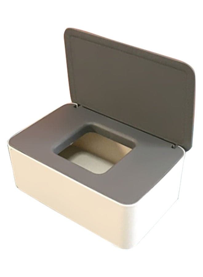 Wet Tissue Case With Lid Beige/Grey
