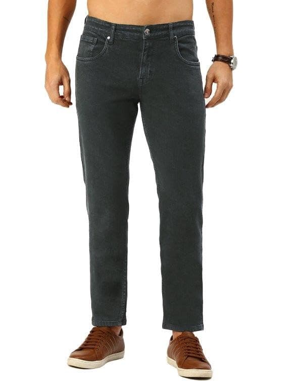 Thomas Scott Men's Mid-Rise Regular Fit Stretchable Jeans (TSJ029_Darkgrey, 30)