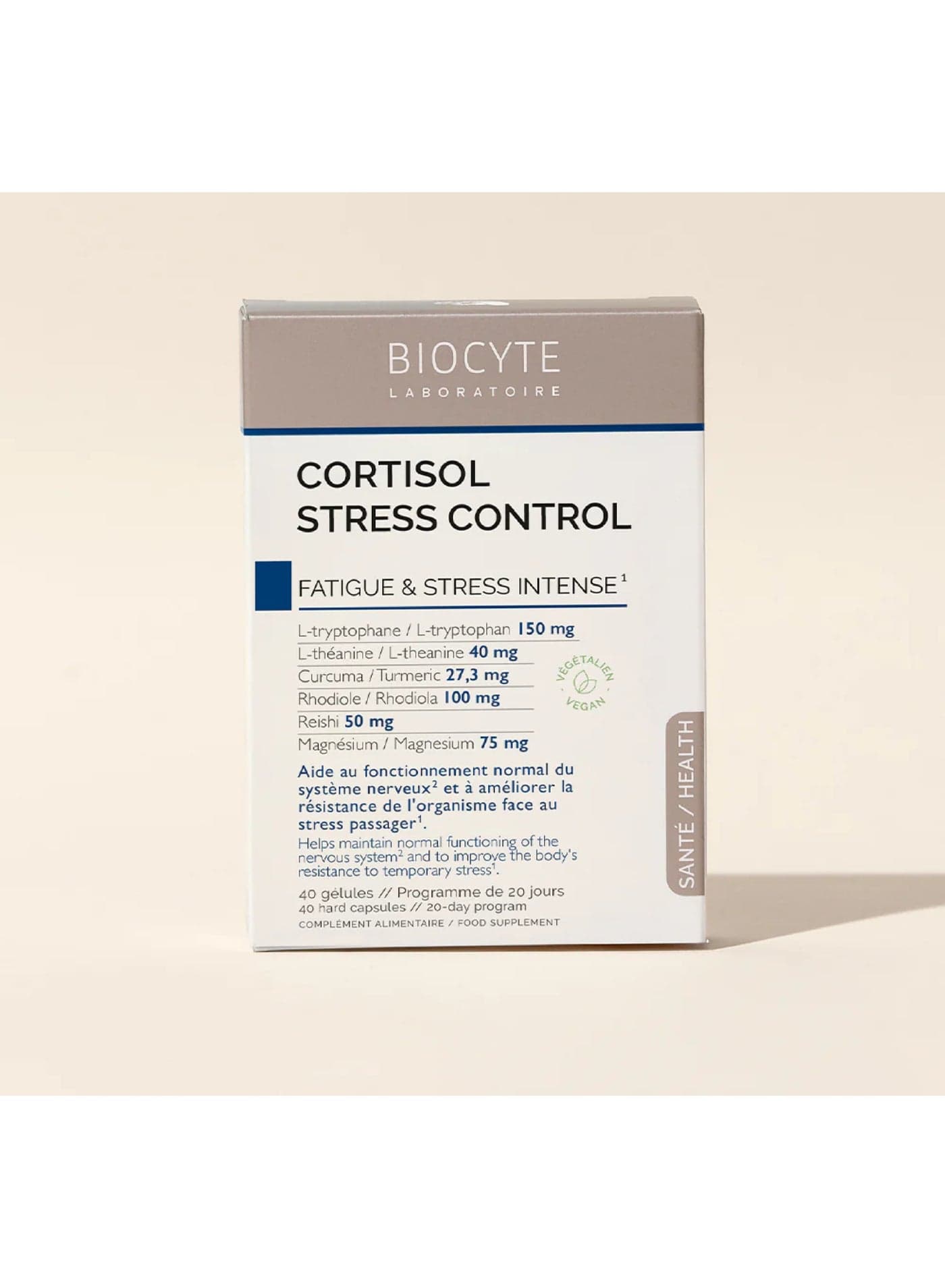 Cortisol Stress Control Anti Fatigue & Stress Intense 40 Capsules