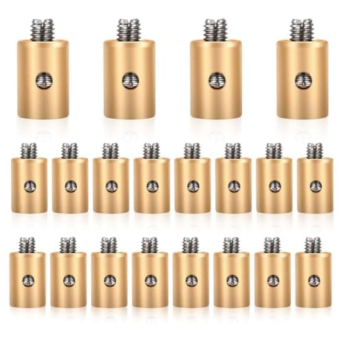 Molain 20Pcs Solderless Cable Nipples Brake Cable Nipple Screws 6mm Throttle Choke Metal Replacement Motorcycle Solderless Throttle Cable Nipple Accessories for Car Motorcycle Bicycle